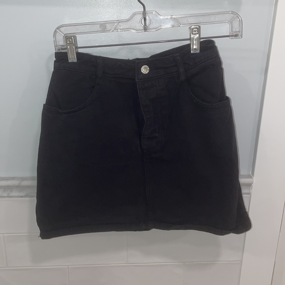 black jean skirt from brandy melville